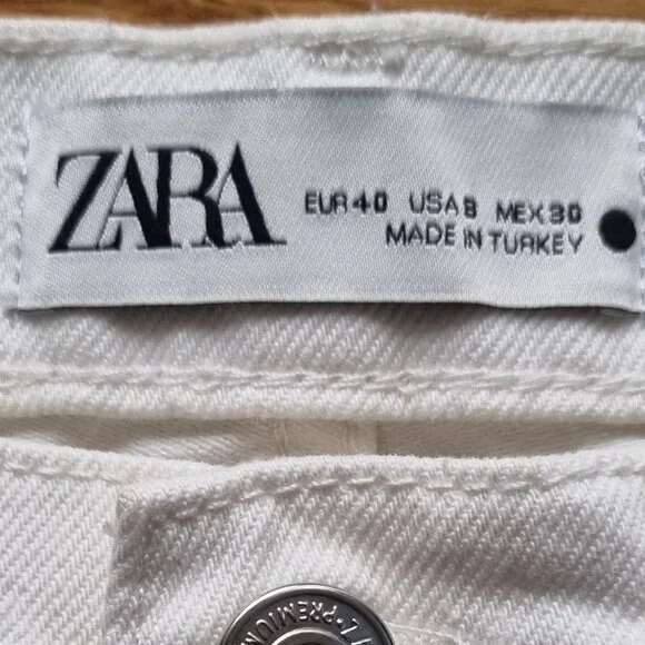 Zara High Waisted Kick Jeans Size 8 - Picture 3 of 8